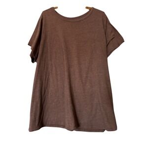 Torrid Classic Fit T-Shirt Womens 4 Plus Size Heathered Brown Mauve Short Sleeve